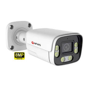 كاميرا أمن 8MP PoE IP برج 4K Ultra HD في الهواء الطلق رؤية ليلية كاملة الألوان رصاصة Ai كشف عن الحركة ctv - Product Image 1