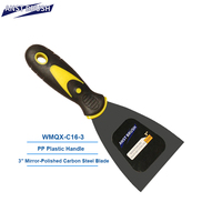 Couteau à décapant industriel robuste de 3 pouces, lame en acier à haute teneur en carbone, manche ergonomique bicolore pour la préparation des murs et le décapage de peinture