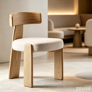 Contemporary Wood Restaurant Chair <b>Set</b> With Cushioned Seat And <b>Round</b> <b>Table</b> <b>For</b> <b>Dining</b> Area Modern Design Commercial Furniture - Product Image 4