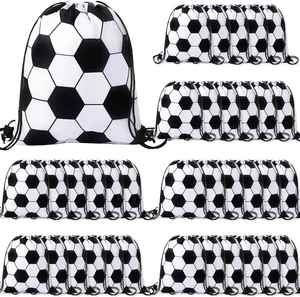 Sac de sport pliable écologique à cordon avec compartiment à chaussures - Grande capacité - Pochette de rangement sportive à double bandoulière sur le thème des fêtes - Product Image 1