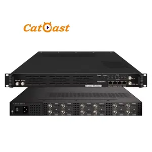 Chuyên nghiệp 12 HD mi modulator RF DVB-C DVB-T H.264 mã hóa modulator với IP multiplexer Scrambler QAM