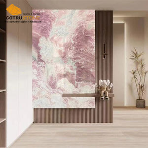 Плитка из натурального камня розовая, кремовая, розовая, белая, мраморная плита для плитки, настенная панель для декора столешницы - Product Image 5
