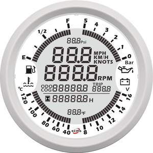 Panel de Instrumentos Digital Multifunción 6 en 1, 8-16V, 5 Bar, 85mm, para Modificación de Yates, Barcos, Autocaravanas y Automóviles, Medidores de Panel Premium - Product Image 1