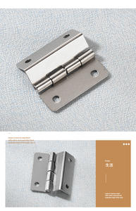 Bisagra para Puerta de Armario Plegable de Tres Pliegues, Estilo Moderno Minimalista, Color Plateado Niquelado, Hierro Duradero, Apertura de 90 Grados, Montaje Empotrado - Product Image 2