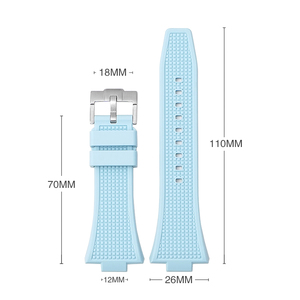 Bracelet LogoTisot PRX personnalisé personnalisé et gravé Bracelet de montre de luxe en silicone étanche <span class=keywords><strong>Power</strong></span> <span class=keywords><strong>matic</strong></span> <span class=keywords><strong>80</strong></span> - Product Image 3