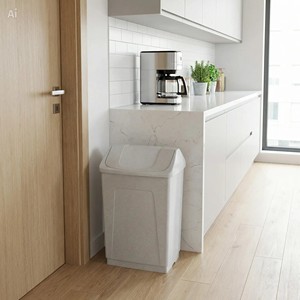 55L White Tilting <b>Bin</b> - Product Image 2