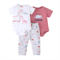Ensemble 3 pièces barboteuse, veste et pantalon pour bébés garçons, vente en gros