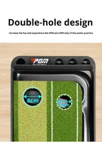 Pgm TL041 Appareil d'entraînement au putting de golf en intérieur, mini tapis vert, gazon artificiel, simulateur de bureau, ensemble d'entraînement à domicile, 2,5 m