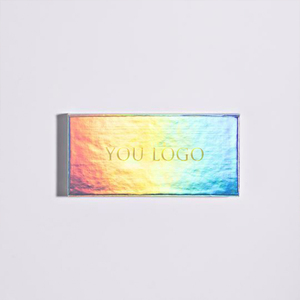 Boîte cadeau coulissante personnalisée en aluminium holographique effet laser arc-en-ciel avec ruban de tirage pour bijoux, écouteurs, bonbons, lunettes de soleil - Product Image 2