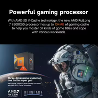 Prosesor Gaming AMD 7 7800X3D 8-Core 16-Thread Baru - Cache 104MB, Boost 5.0GHz, CPU dalam Kemasan