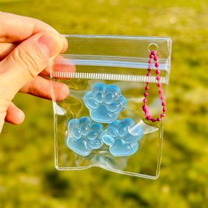 Mini porte-clés anti-stress en caoutchouc thermoplastique souple en forme de patte, transparent et ultra-clair, super stylé, jouet ludique - Product Image 3