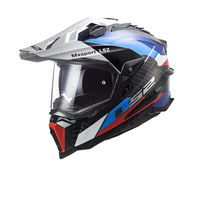Casque de moto professionnel LS2 MX701 en fibre de carbone à double visière, nouveaux casques de motocross, casque moto en fibre de verre avec boîte en mousse