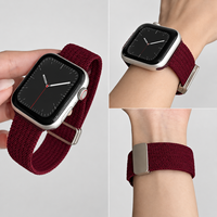 Bracelet tricoté à fermoir magnétique compatible avec Apple Watch 38 40 41 42 44 45 46 49 mm, bracelet en nylon respirant pour le sport et le quotidien, SE