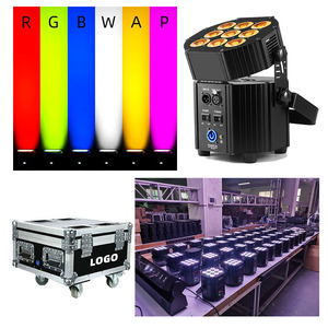 Chất lượng tốt 9*12W rgbwa + UV 6in1 LED pin đám cưới uplight DJ Bar giai đoạn rửa mệnh ánh sáng với không dây <span class=keywords><strong>DMX</strong></span> - Product Image 2