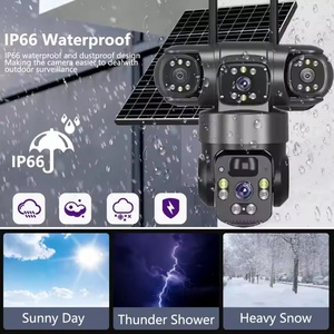 15mp HD Three Lens Network 360 Bullet AI 4g Sim Card Solar <b>Camera</b> Outdoor IP PTZ CCTV <b>Wireless</b> Wifi Surveillance <b>Security</b> <b>Camera</b> - Product Image 6