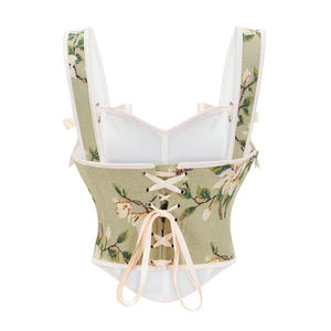 Corset <span class=keywords><strong>Bustier</strong></span> Amincissant pour Femme avec Lacets et Baleines, Effet Gainant Abdominal, Sculptant Poitrine et Taille, Hauts Effet Pétale - Product Image 5