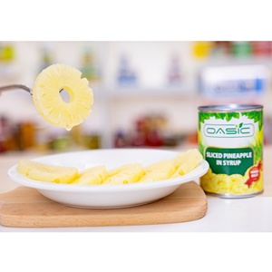 Vente en gros d'usine : Ananas en conserve en tranches/bouches/rondelles dans un sirop léger, fruits tropicaux en conserve de haute qualité - Product Image 4