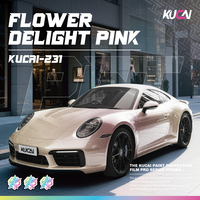 Stiker Mobil Kustom PET Flower Delight Pink PVC, Vinyl Pembungkus Mobil UV, Langsung dari Pabrik, Berubah Warna, Anti UV, Tahan Cuaca