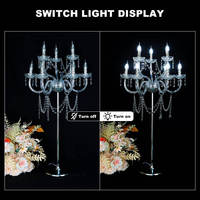 Supports de lumière décoratifs LED à prix d'usine avec alimentation CA pour la décoration romantique des allées de mariage