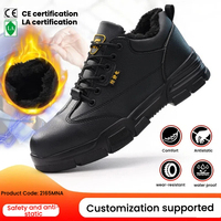Chaussures de sécurité d'hiver pour hommes, antistatiques, avec embout en acier, anti-perforation, imperméables, chaudes, pour travaux de construction, industrie, OEM