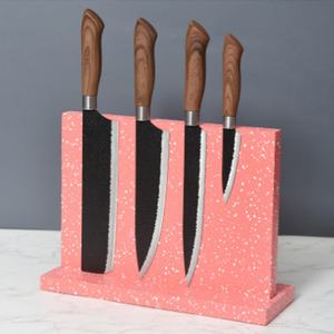 Porte-couteaux magnétique en bois d'acacia, support à couteaux de cuisine magnétique double face - Product Image 6