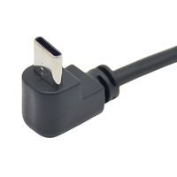 Câble d'extension de données USB 3.1 Type-C vers USB 2.0 en cuivre pur, coudé à 90 degrés (haut/bas), pour microphone et haut-parleur