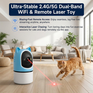 Monitor <span class=keywords><strong>para</strong></span> Mascotas con Juguete Láser, Cámara <span class=keywords><strong>para</strong></span> Gatos 2K 5G WiFi, Seguimiento Automático 355 PTZ, Audio Bidireccional, Modo de Privacidad, Alerta de Movimiento, Monitor <span class=keywords><strong>para</strong></span> Mascotas/Bebés - Product Image 1