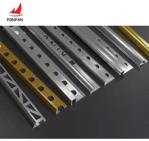 Vente chaude, profil de transition en métal aluminium à bord droit, design moderne, pour carrelage de sol, meilleurs accessoires - Product Image 1