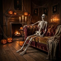 Simuliertes Skelett Halloween-Dekoration 165cm Horror-Atmosphäre Ornamente Geisterhaus Künstliches Menschenförmiges Knochenmodell aus PE