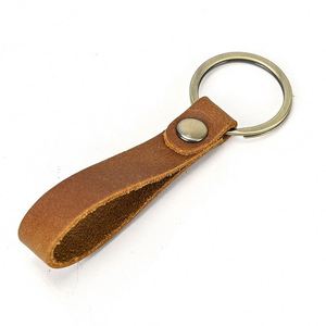 Personalized PU Leather KeyChains Custom Sublimation Laser Blank Logo Vintage Style Car Key Pendant <b>Gift</b> - Product Image 3