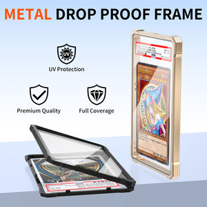 กล่องใส่การ์ดแม่เหล็กอะลูมิเนียมใส พร้อมปุ่มปิดและตัวกันกระแทกสี สำหรับ BGS/CGC - Product Image 2