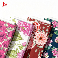 Tissu de matelassage en coton imprimé popeline florale bio léger, design personnalisé, pour vêtements de mode