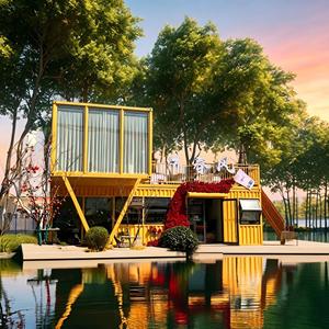 Casa Mobile Espandibile Traspirante Design Industriale Container in Acciaio Villa di Lusso Hotel Ufficio Casa Ufficio Esterno - Product Image 1