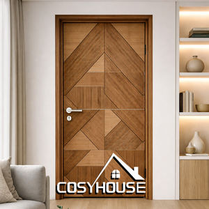 Puerta Interior Clásica Europea de Roble, Puerta de Panel Compuesto de Madera Sólida, Puerta de Madera Tallada de Lujo para Casa o Villa - Product Image 4