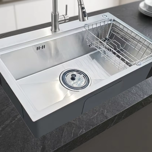Best Seller Stainless Steel <b>Kitchen</b> <b>Sink</b> 304 Handmade Single Double Bowl Easy Install Durable - Product Image 1