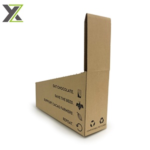 Chocolate Bar Display Box Wholesale Custom Printed Chocolate Bar Kraft Paper Corrugated Counter Display Box