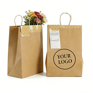 Factory Direct Customizable Kraft Paper Shopping <b>Bag</b> With Handles Eco-friendly Ideal for Grocery & Takeaway Packaging - Product Image 1