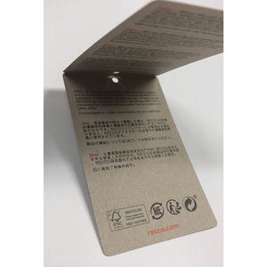 Tarjeta de papel Kraft ecológica, etiqueta colgante con diseño personalizado, reciclada, diseño de moda en relieve, marca UV, etiqueta impresa para ropa - Product Image 5