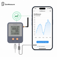 Enregistreur de données de température et d'humidité à distance ZenMeasure 4G avec sonde externe, enregistreur de données cloud 4G, instruments de mesure de la température