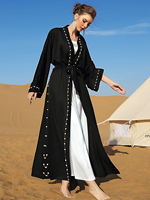 Nouveau modèle Abaya pakistanaise à Dubaï haute qualité Long Cardigan marocain Jersey caftan robe élégante grande taille Jalabiya vêtements