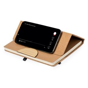 Nuevo Soporte para Teléfono Ecológico de Bambú, Libreta con Cubierta Dura de Corcho, Libreta Promocional con Logotipo Personalizado para Promoción de Oficina - Product Image 3