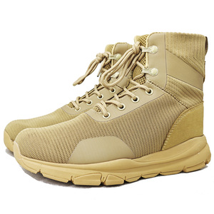 DF DFM01 Personnalisable, Chaussures d'été respirantes en maille tricotée couleur coyote, légères avec semelle extérieure en EVA, pour hommes, en stock - Product Image 4