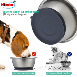 Eco-friendly in acciaio inox Pet ciotola cibo antiscivolo Base in gomma facile da pulire disponibile piccole grandi dimensioni per cani gatti piccoli - Product Image 4