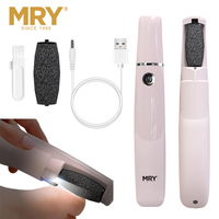 Removedor de callos eléctrico de piel muerta MRY, Lima para pies, herramienta para pies, Lima lavable para pies con almohadilla de papel de lija de repuesto, herramienta de pedicura