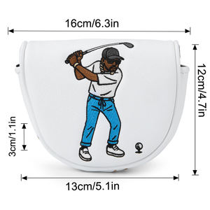OEM Custom Magnetic Square <b>Putter</b> <b>Head</b> <b>Cover</b> Pu Leather Golf Club <b>Covers</b> Headcover Mallet <b>Putter</b> <b>Cover</b> - Product Image 5