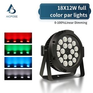 AICPOSE - Suministro al por Mayor de Luces LED Par RGBW 4 en 1 de 18x12w, DMX512, IP65, para Exteriores, Escenarios, DJ - Product Image 2