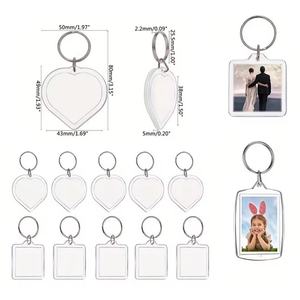 Custom Acrylic Photo Insert Keychain Picture Frame Acrylic Keychain Blank Personalized Picture <b>Key</b> <b>Chains</b> for DIY Craft - Product Image 1