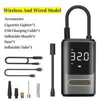Mini-compresseur d'air portable ABS 150 PSI sans fil 4000 mAh pour vélo et ballon avec manomètre numérique rechargeable