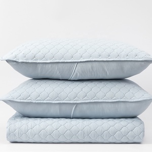 Juego de Manta Acolchada Ligera de Microfibra para <span class=keywords><strong>Verano</strong></span>, 90 g/m², Prelavada, Transpirable, para Habitación con Aire Acondicionado, Textura de Diamante Ondulado - Product Image 5