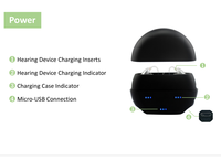 Aide auditive numérique mini RIC Retone de haute qualité, 4 canaux, microphones directionnels, batterie rechargeable pour surdité légère à modérée